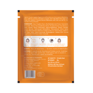 Clea Haldi and Chandan Face Serum Sheet Mask | Pack of 1N - Image 2