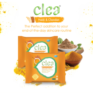 Clea Haldi and Chandan Cleansing and Makeup Remover Wipes | Pack of 25s - Image 3