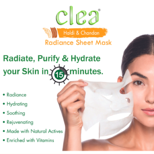 Clea Haldi and Chandan Face Serum Sheet Mask | Pack of 1N - Image 3