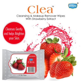 Ginni Cleansing and Makeup Remover Wipes with Strawberry Extract | Pack of 30s - Image 3
