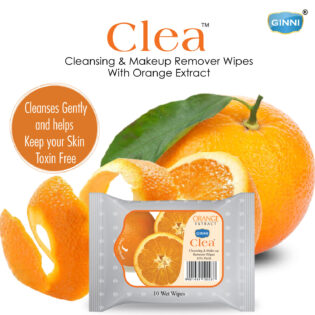Ginni Cleansing and Makeup Remover Wipes with Orange Extract | Pack of 10s - Image 3