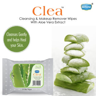 Ginni Cleansing and Makeup Remover Wipes with Aloe Vera Extract | Pack of 10s - Image 3