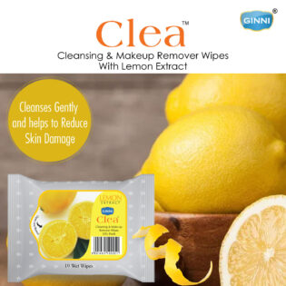Ginni Cleansing and Makeup Remover Wipes with Lemon Extract | Pack of 10s - Image 3