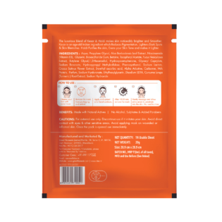 Clea Kesar and Haldi Face Serum Sheet Mask | Pack of 1N - Image 2